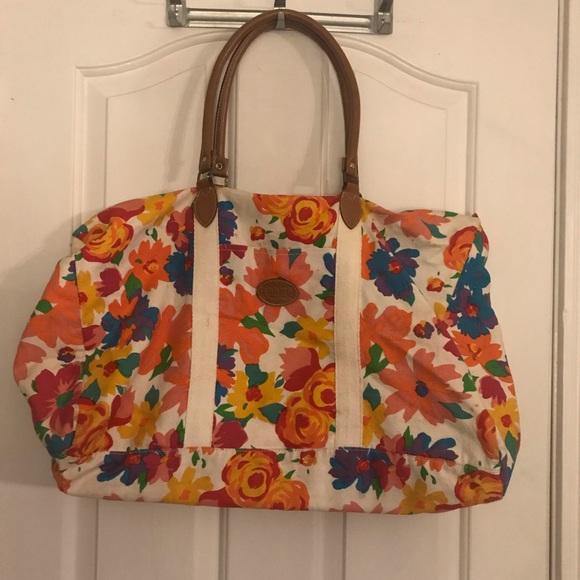 Gitano Handbags - vintage gitano floral duffel bag